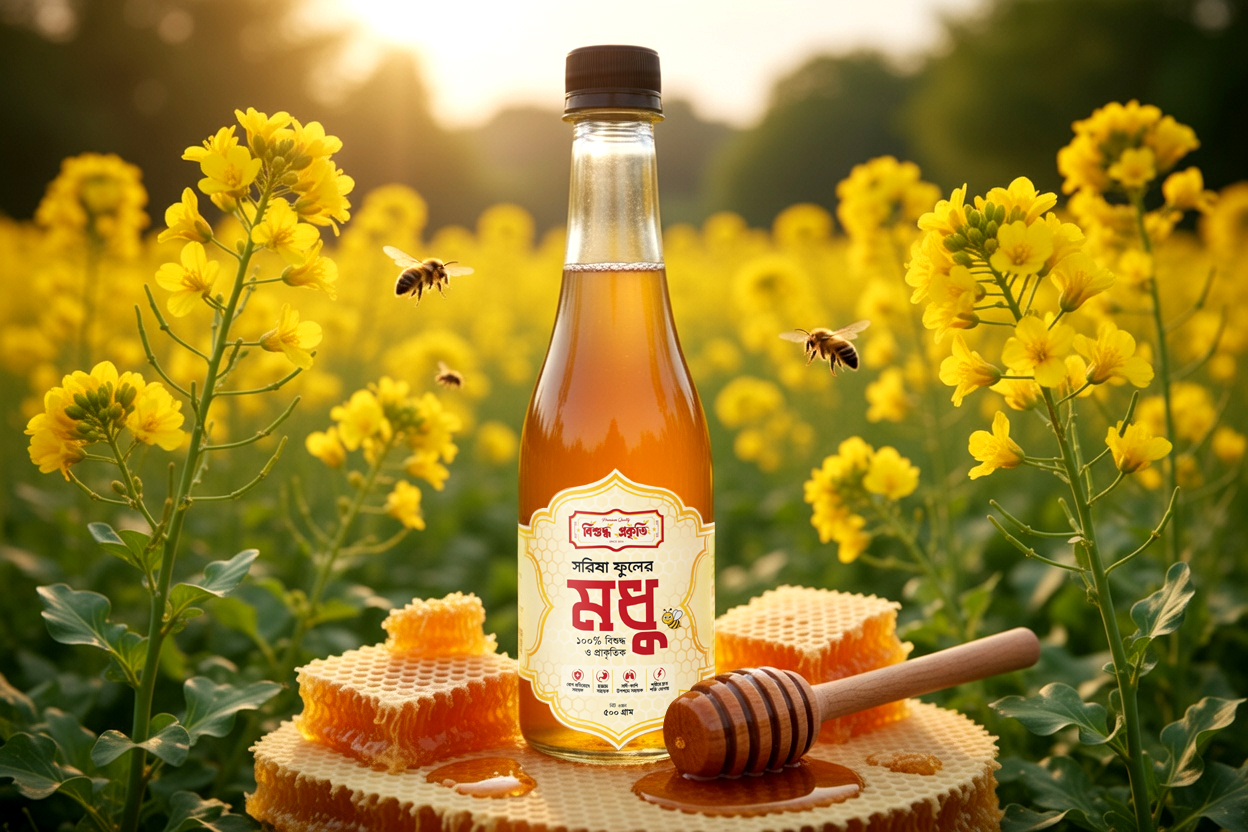 কালোজিরা ফুলের খাঁটি মধু — বিশুদ্ধ প্রকৃতি